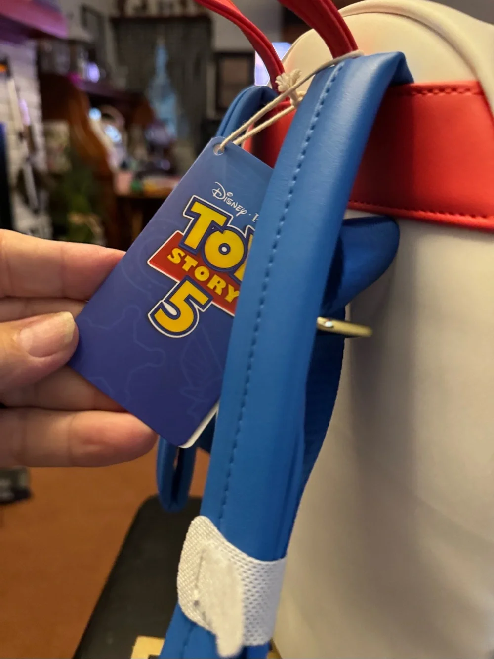 Toy Story Sheriff & Space Ranger Themed Backpack - White Green Yellow